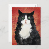 ネコの水彩 シーズンポストカード (正面/裏面)