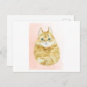 ネコの水彩 ポストカード (正面/裏面)