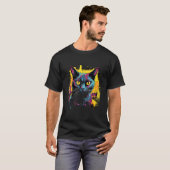 ネコの涼しげスプレー ネコのイラスト ストリートアート Tシャツ (正面フル)