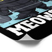 ネコの筋肉トレーニング 私のニャー筋肉 面白いジム ワークアウト ネコの女性 ポスター (角)