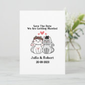 ネコの花嫁と花婿　結婚式のご案内 招待状 (スタンド正面)