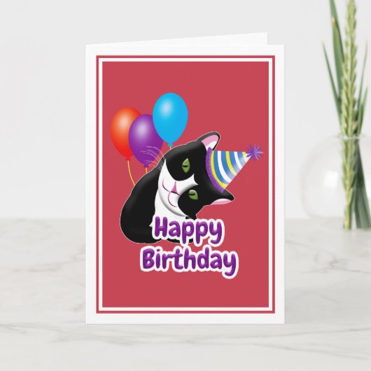 ネコの誕生日 カード (正面)