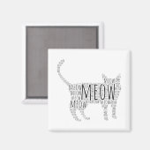 ネコの鳴き マグネット (正面/裏面)