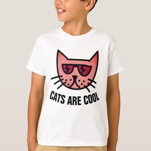 ネコは最高！おもしろかわいい子供用ネコTシャツ Tシャツ (正面)