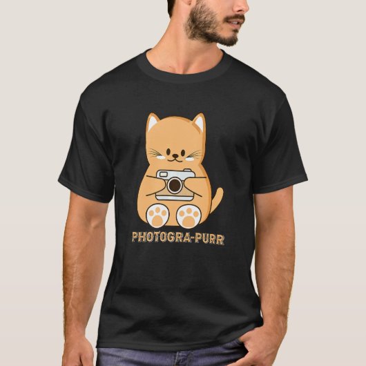 ネコもじ写真家 Tシャツ (正面)