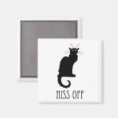 ネコを引っ張りおもしろい落とす マグネット (正面/裏面)