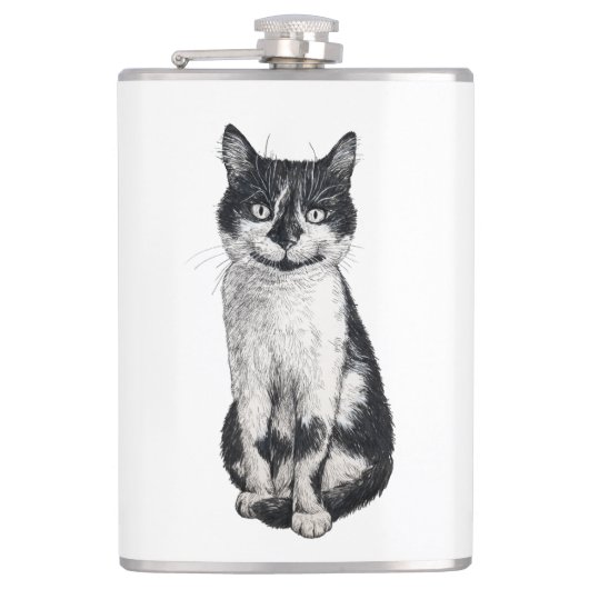 ネコを運ぶ フラスク (正面)