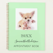 ネコカスタムミントグリーン プランナー手帳 (正面)