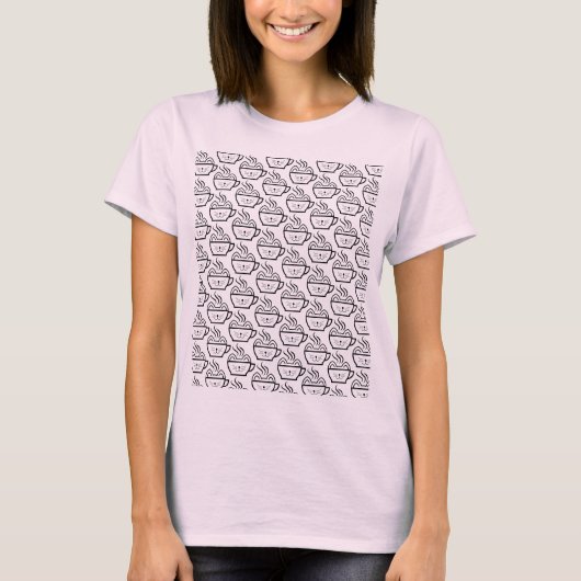 ネコカフェパターン Tシャツ (正面)