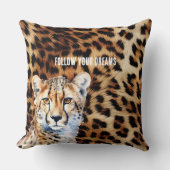 ネコクールチータLeopardプリント クッション (正面)