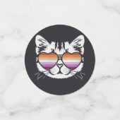 ネコクールレズビアン国旗 コンフェッティ (スモール正面)