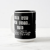 ネコグリッターユーモア ツートーンマグカップ (正面左)