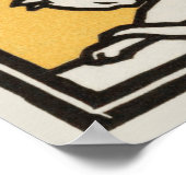 ネコグルーミングバイジュリーデグラグアールヌーボー ポスター (角)