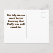 ネコシッター感謝ポストカード ペットシッターへの感謝 ポストカード (裏面)