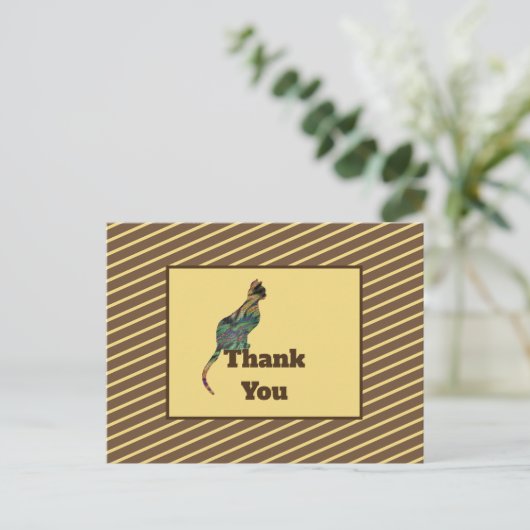 ネコシッター感謝モザイクキットン感謝カード ポストカード (スタンド正面)