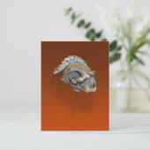 ネコスカル葉書のワニ ポストカード (スタンド正面)