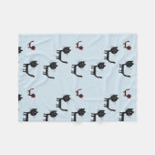 ネコスケッチ毛布 フリースブランケット (正面(横))