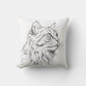 ネコスケッチ クッション (正面)