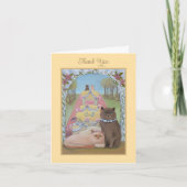 ネコテーマ結婚サンキューカード カード (正面)