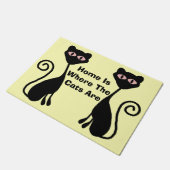 ネコデザイン ドアマット (アングル)