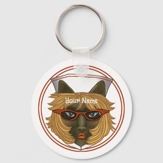 ネコナースカスタムナースキーチェーン キーホルダー (正面)