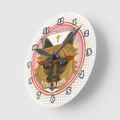 ネコナース ラウンド壁時計 (傾斜)