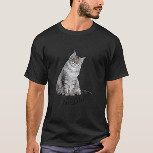 ネコニャワ子猫猫おもしろい母と猫パパギフト  Tシャツ (正面)