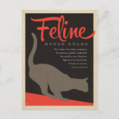 ネコハウス規則 ポストカード (正面)