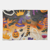 ネコハローウィンパーティ キッチンタオル (横)
