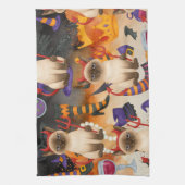 ネコハローウィンパーティ キッチンタオル (縦)