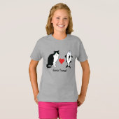 ネコハートマグロの魚ねこジョーク Tシャツ (正面フル)