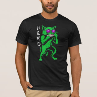 ネコハーモニカブルースキャットTシャツ Tシャツ