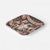 ネコバチェロレッテインピンクテーマ ペーパープレート (傾斜あり)