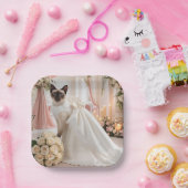 ネコバチェロレッテインピンクテーマ ペーパープレート (パーティー)