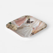 ネコバチェロレッテインピンクテーマ ペーパープレート (傾斜あり)