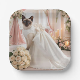 ネコバチェロレッテインピンクテーマ ペーパープレート