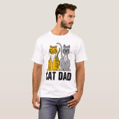 ネコパパ メンズTシャツ Tシャツ (正面フル)