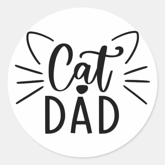 ネコパパ ラウンドシール (正面)