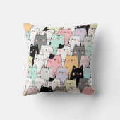 ネコパーティー16x16 クッション (裏面)