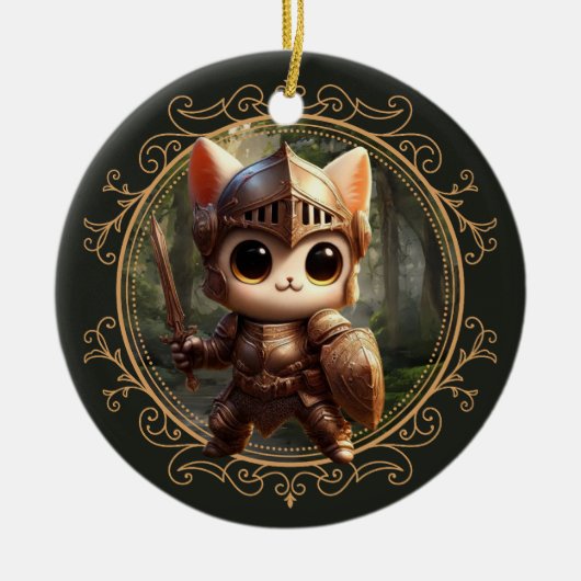 ネコファンタジー冒険 セラミックオーナメント (正面)