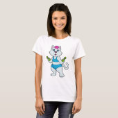 ネコフィットネスダンベル Tシャツ (正面フル)