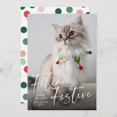 ネコフェスティバルキャットフォトホリデー シーズンカード (正面/裏面)