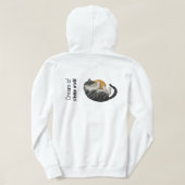 ネコフード付きスウェットシャツ |猫好きパーソナライズされたのギフト パーカ (デザイン裏面)