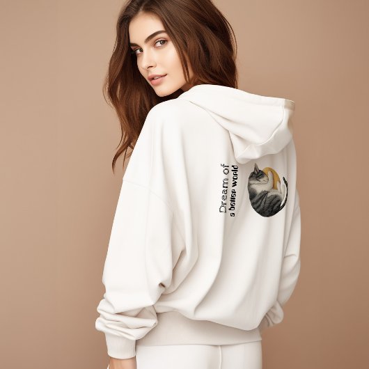 ネコフード付きスウェットシャツ |猫好きパーソナライズされたのギフト パーカ