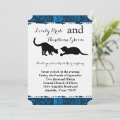 ネコブよくはしゃぐルーモダン結婚式招待状 招待状 (スタンド正面)