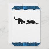 ネコブよくはしゃぐルーモダン結婚式招待状 招待状 (裏面)