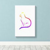 ネコプリント キャンバスプリント (インサイチュ (ウッドフロア))