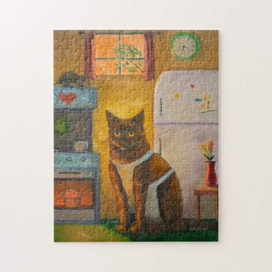 ネコベーキングマフィンコテージキッチン ジグソーパズル (縦)