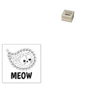 ネコペイズリーバニラ ラバースタンプ (押印)