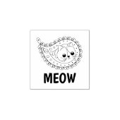 ネコペイズリーバニラ ラバースタンプ (インプリント)